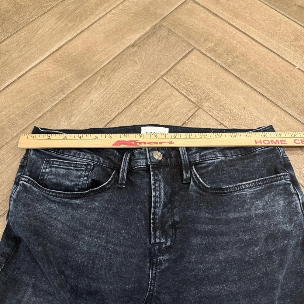 FRAME Jeans Mens 34 Blue black Organic Cotton Dark Wash L'Homme Skinny Stretch